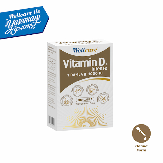 Wellcare D3 Vitamini Yoğun Damla 1000 IU - 12 ML
